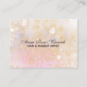 *~*パステル抽象芸術ピンクピーチ名刺 名刺 (正面)