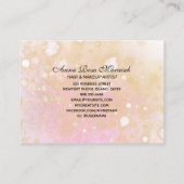 *~*パステル抽象芸術ピンクピーチ名刺 名刺 (裏面)