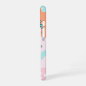 パステル抽象芸術フローラ iPhone 16ケース (左側面)