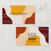 パステル抽象芸術プロフェッショナル 名刺 (正面/裏面)