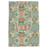 パステル抽象芸術ペイズリーパターン ミディアムペーパーバッグ (裏面)