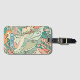 パステル抽象芸術ペイズリーパターン ラゲッジタグ