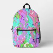 パステル抽象芸術ポップ・アートのアート プリントバックパック (正面)