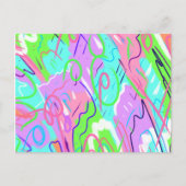 パステル抽象芸術ポップ・アートのアート ポストカード (正面)