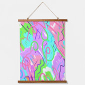 パステル抽象芸術ポップ・アートのアート 吊り下げ型タペストリー (正面)