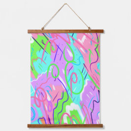 パステル抽象芸術ポップ・アートのアート 吊り下げ型タペストリー