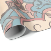 パステル抽象芸術ラッピング紙 ラッピングペーパー (ロールコーナー)