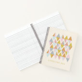 パステル抽象芸術幾何学的パタパーソナライズされたーン ノートブック (内部)