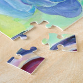 パステル抽象芸術水彩折衷色 ジグソーパズル (側面)
