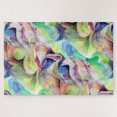 パステル抽象芸術水彩折衷色 ジグソーパズル (横)