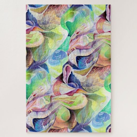 パステル抽象芸術水彩折衷色 ジグソーパズル (縦)