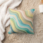パステル抽象芸術波装飾用クッション クッション (ブランケット)