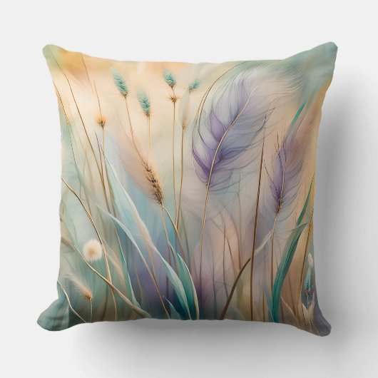 パステル抽象芸術自然ウィスパーズIII クッション (正面)