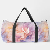 パステル抽象芸術花パタンカラフルダンス ダッフルバッグ (正面)