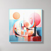 パステル抽象芸術1 / 4 キャンバスプリント (正面)