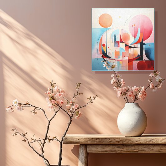 パステル抽象芸術1 / 4 キャンバスプリント