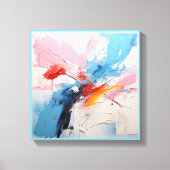 パステル抽象芸術3 / 4 キャンバスプリント (正面)