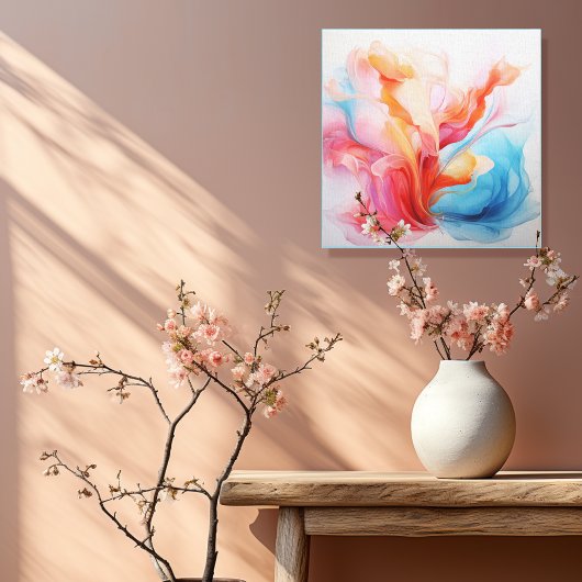 パステル抽象芸術4 / 4 キャンバスプリント