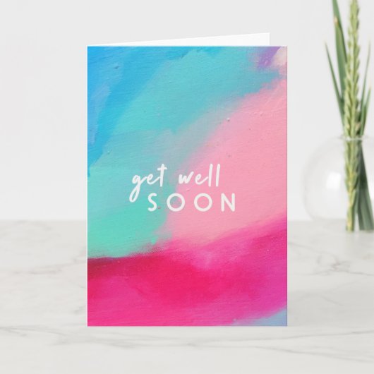 パステル抽象芸術 | アーモダントがエレガント早く良くなる カード (正面)