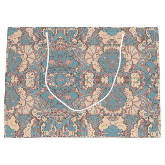 パステル抽象芸術 ラージペーパーバッグ (正面)