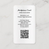 *~*パステル抽象芸術QRコード曼荼羅フォイルAP2 名刺 (裏面)