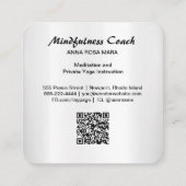 *～*パステル抽象芸術QRコード曼荼羅霊気ヨガ スクエア名刺 (裏面)