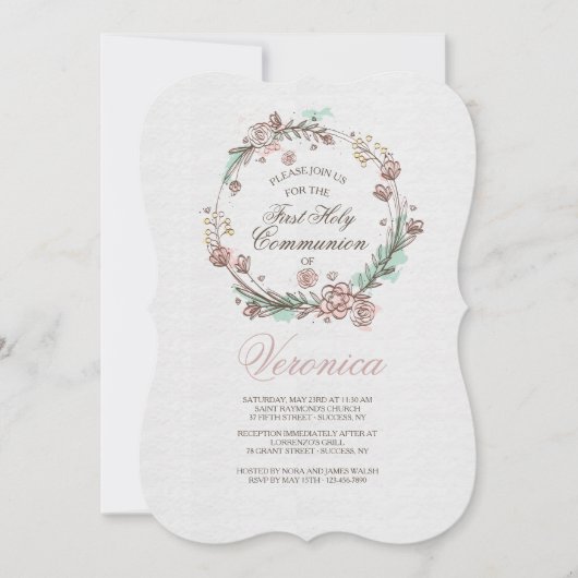 パステル招待状 招待状 (正面)