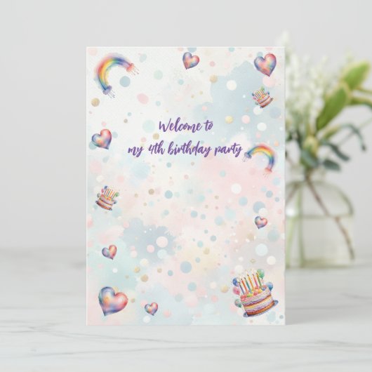 パステル招待状 招待状 (スタンド正面)