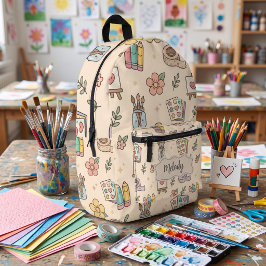 パステル教師 学校用品 プリントバックパック