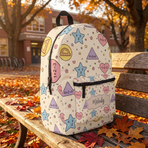 パステル教師 学校 数学 シェイプ プリントバックパック