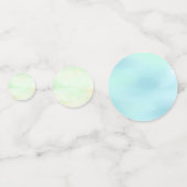 パステル数々のカラーピンク、グリーン、ブルーお祝い コンフェッティ (裏面)