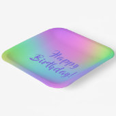 パステル数々のカラー誕生日プレート ペーパープレート (傾斜あり)