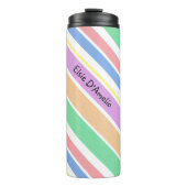 パステル数々の対角線ストライプのパーソナライズされた タンブラー (正面)