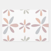 パステル数々の抽象芸術フローラ植物学 ラッピングペーパーシート (正面2)