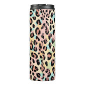 パステル数々の色ヒョウ柄の動物柄 タンブラー (裏面)