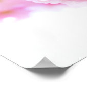 パステル日本のピンクの花が咲くさくらんぼツリー ポスター (角)