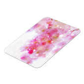 パステル日本のピンクの花が咲くさくらんぼツリー マグネット (左側)