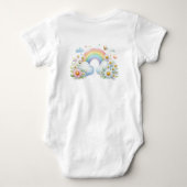 パステル春の乳幼児服 ベビーボディスーツ (裏面)