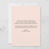 パステル春の花フレーム結婚フォト サンキューカード (裏面)