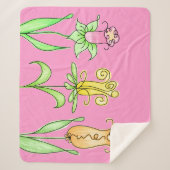 パステル春の花 シェルパブランケット (正面)