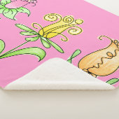 パステル春の花 シェルパブランケット (3/4)