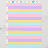 パステル春イースタースクラップブック紙 (正面/裏面)