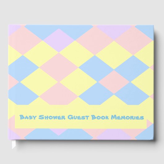 パステル春カラーアーガイル ゲストブック (正面)