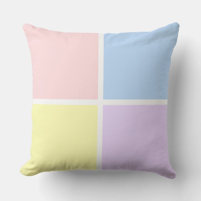 パステル春スクウェア アウトドアクッション (正面)