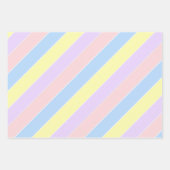 パステル春ストライプラッピング紙シート ラッピングペーパーシート (正面3)