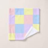 パステル春チェッカー バスタオルセット (ウォッシュタオル)