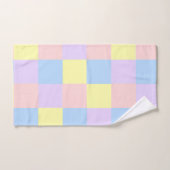 パステル春チェッカー バスタオルセット (ハンドタオル)
