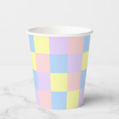 パステル春チェッカー 紙コップ (裏面)