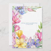 パステル春チューリップクロカス結婚式招待状 招待状 (裏面)