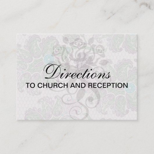 パステル春フローラダマスク エンクロージャーカード (正面)